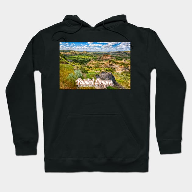 Painted Canyon Overlook North Dakota Hoodie by Gestalt Imagery